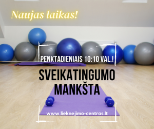 naujas laikas 10 val. treniruotė penktadienį