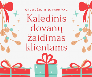kalėdinis dovanų žaidimas klientams