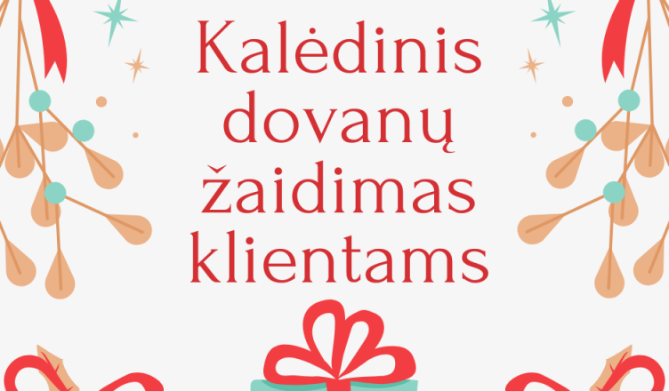 kalėdinis dovanų žaidimas klientams