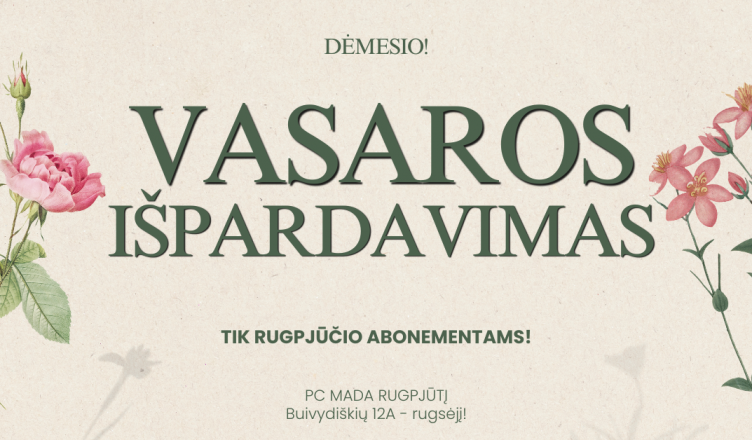 vasaros sporto abonementų išpardavimas